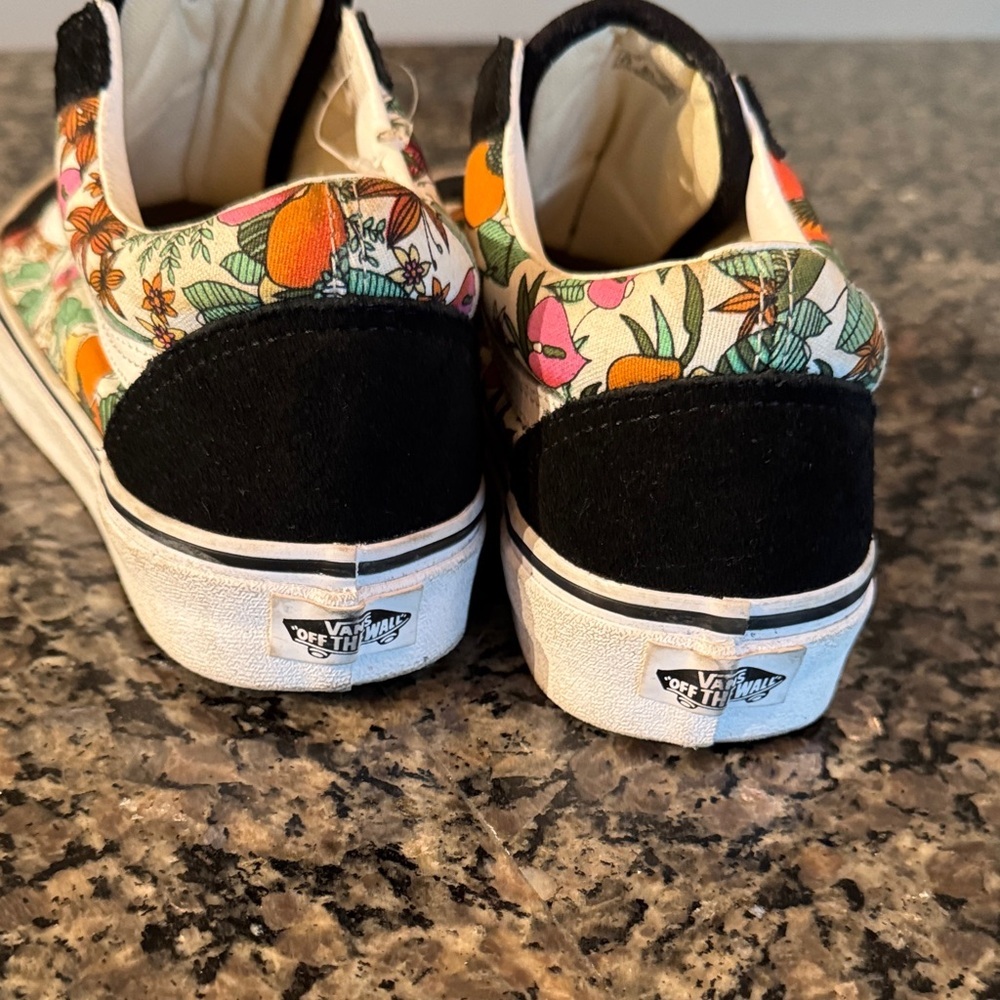 Vans multi tropic Black and Floral Canvas Sneakers EUC 8.5 - Picture 7 of 15